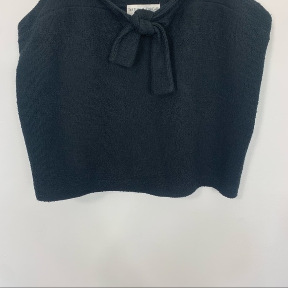 Madewell Texture & Thread Black Tie Front Tank Size Medium - Picture 5 of 10